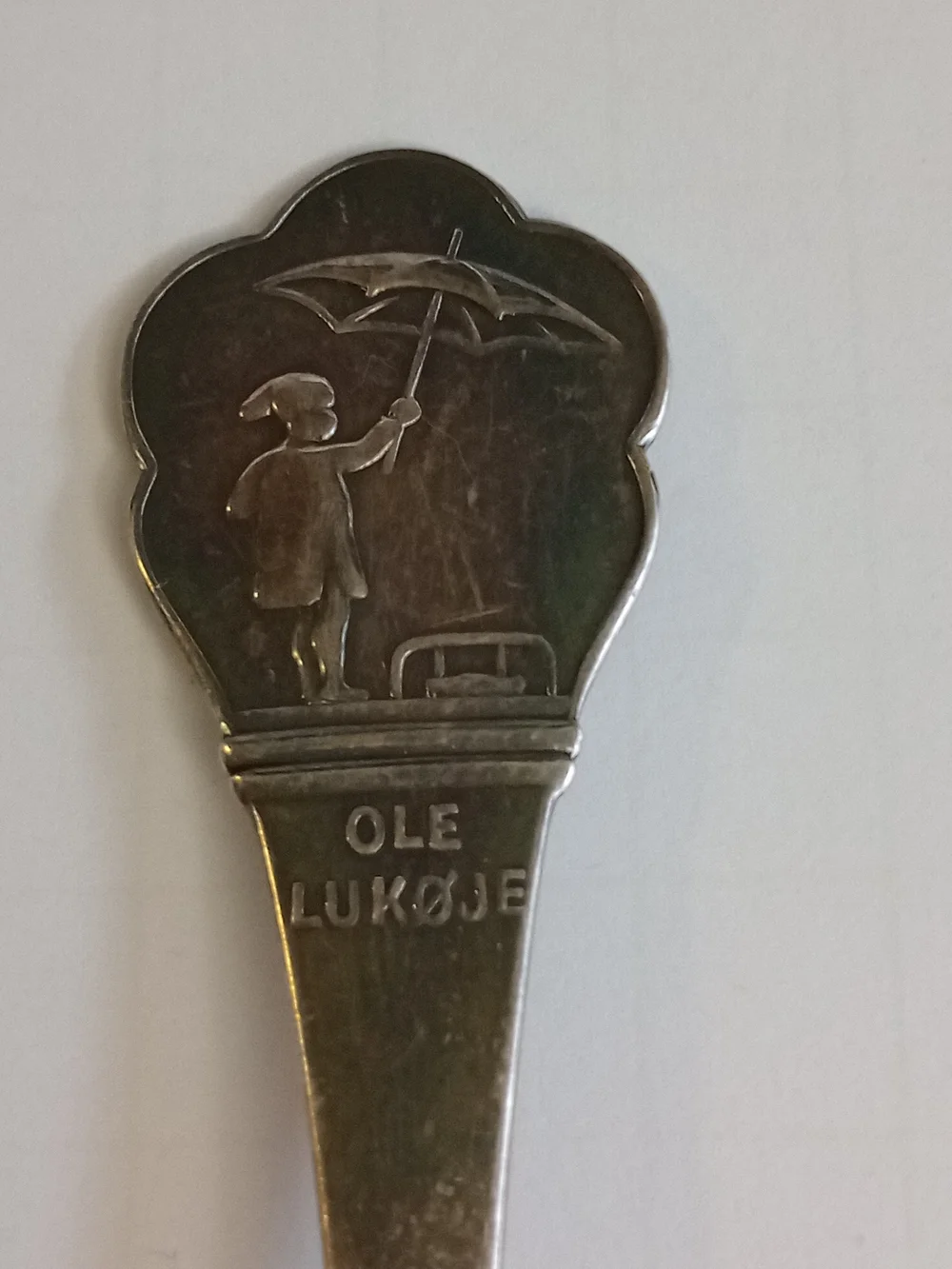 ABSA Ole Lukøje (The Sandman) Danish Silver Plated Vintage Souvenir Spoon